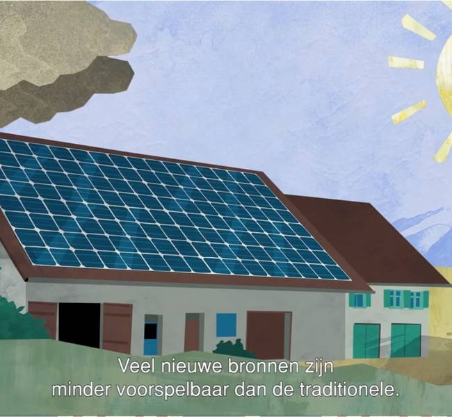 tekening van een huis met zonnepanelen