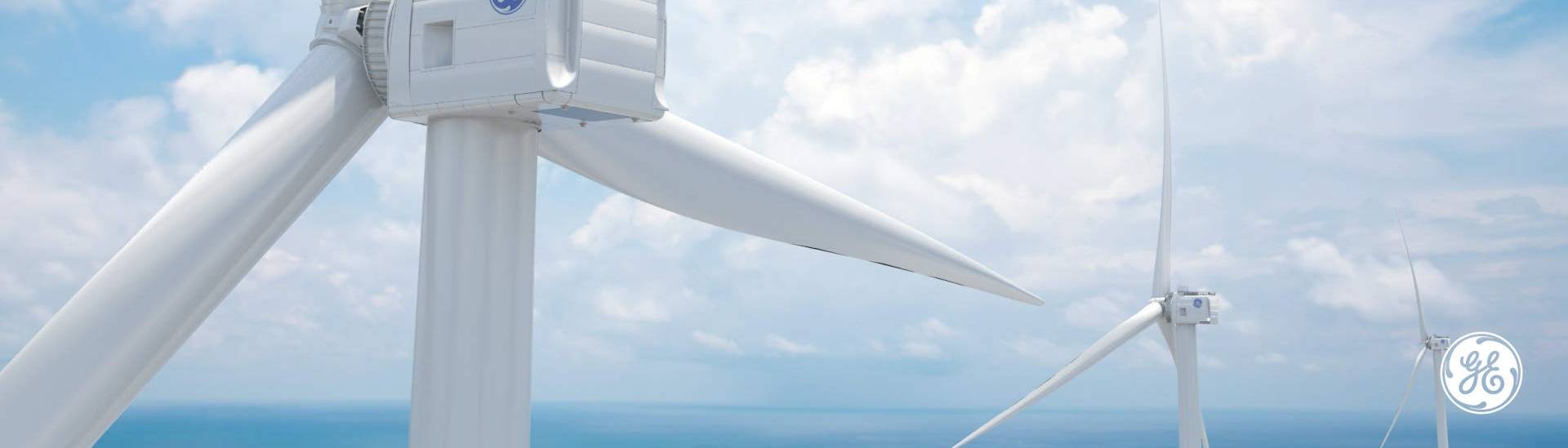 Haliade-X Offshore Wind Turbines shot in perspective