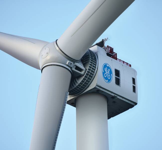 Close-up of the worlds strongest wind turbine Haliade-X