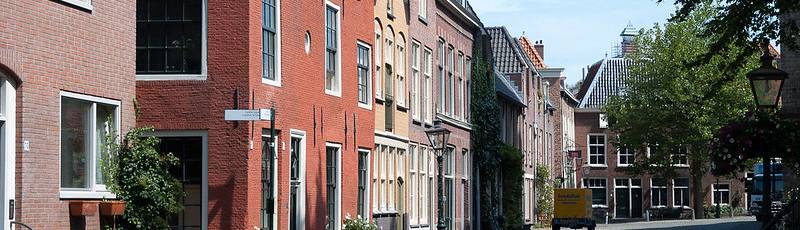 straat wijk Leiden zomer warmte